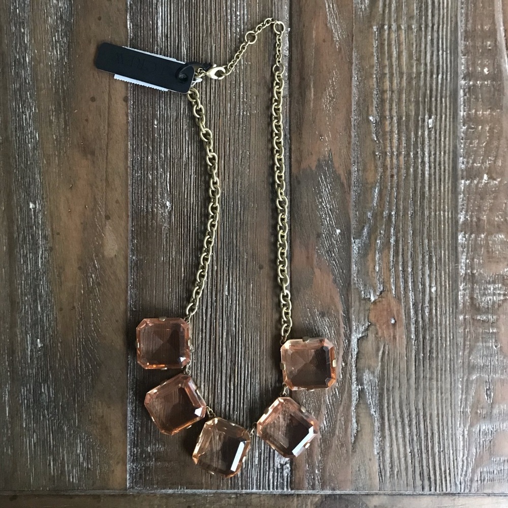 JCrew bulky gem gold necklace